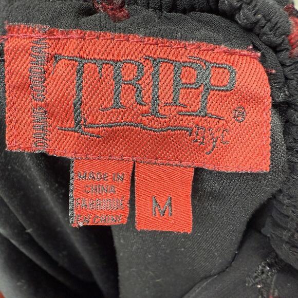 Tripp NYC Feather Mini Dress Gothic Romantic Sweetheart Neck Babydoll Small Y2K - Picture 10 of 10